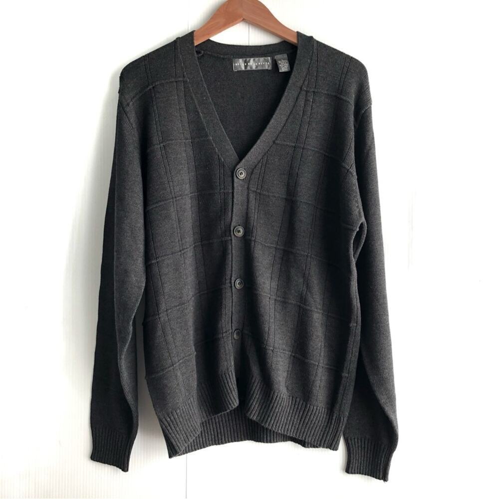 Oscar De La Renta cotton blend cardigan grey size large men’s button front